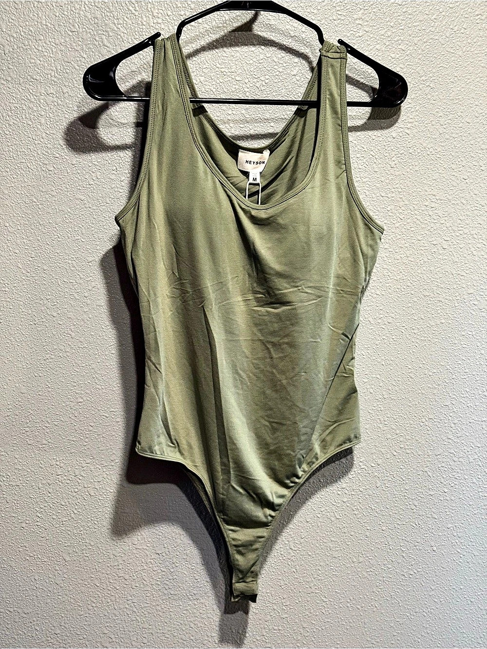 HEYSON Women's One-Piece body suit in Green Size Medium NWT